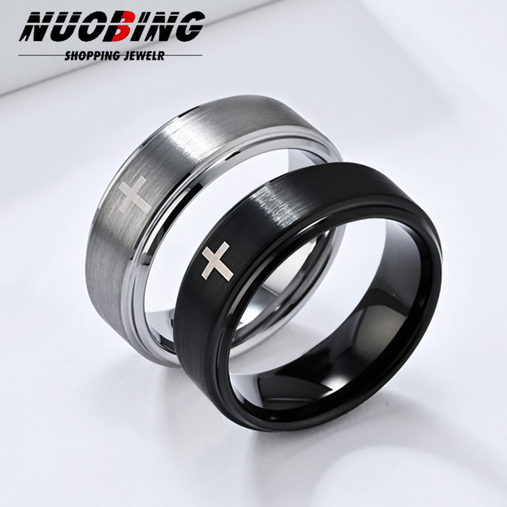 Men Accessories Wedding - Cincin Alkitab Salib Yesus Kristen Baja