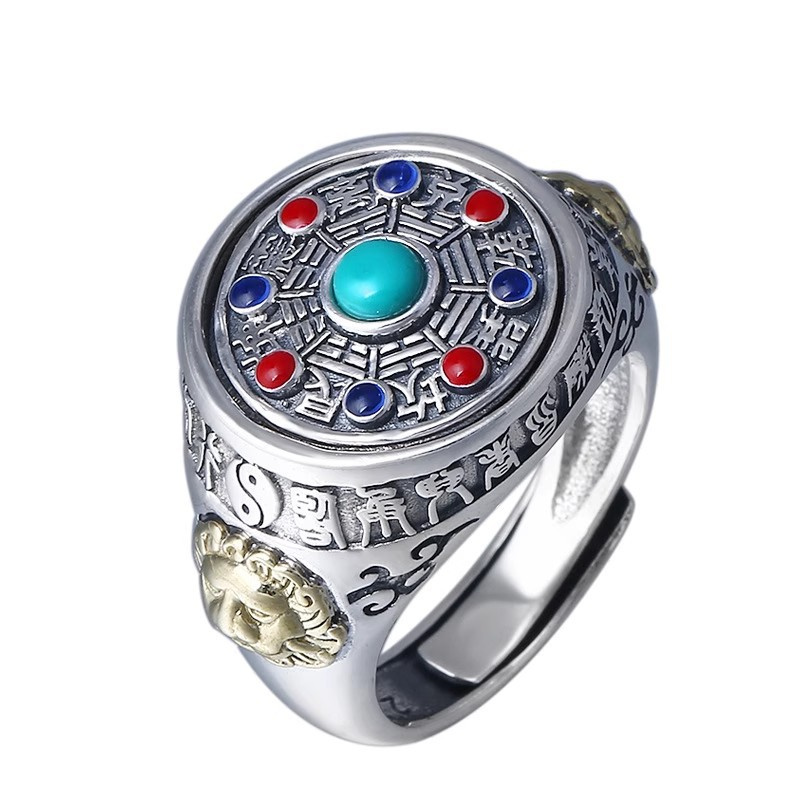 Men Accessories Ethnic - Cincin Enamel Berwarna Gaya Etnik Perhiasan