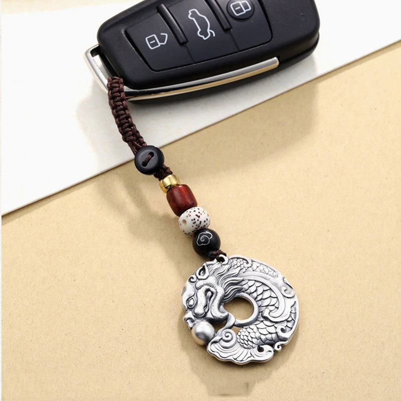 Men Accessories Ethnic - Retro Gaya Etnik Ikan Naga Bermain