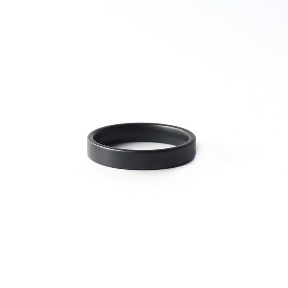 Men'S Accessories Essentials - Cincin Keramik Hitam Matte 4Mm Grosir
