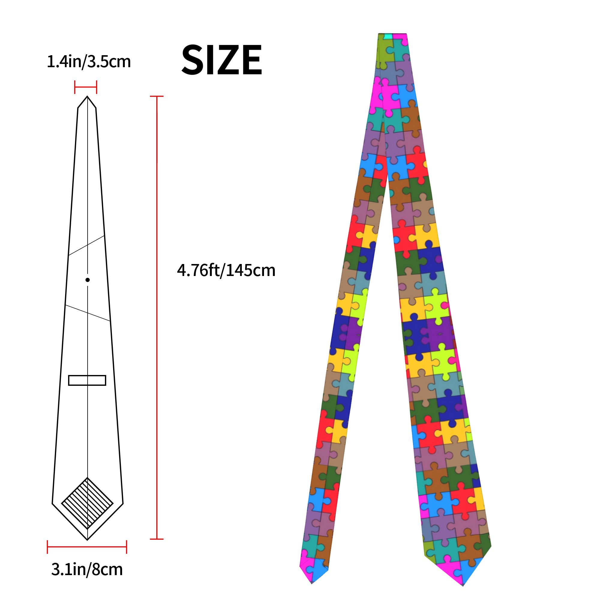 Dasi Puzzle Gradien Gelap Dasi - Men Accessories Wedding ulasan dan harga